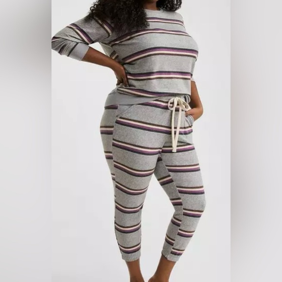 Torrid Sleep lounge jogger grey and purple pants size 4X - Picture 1 of 10